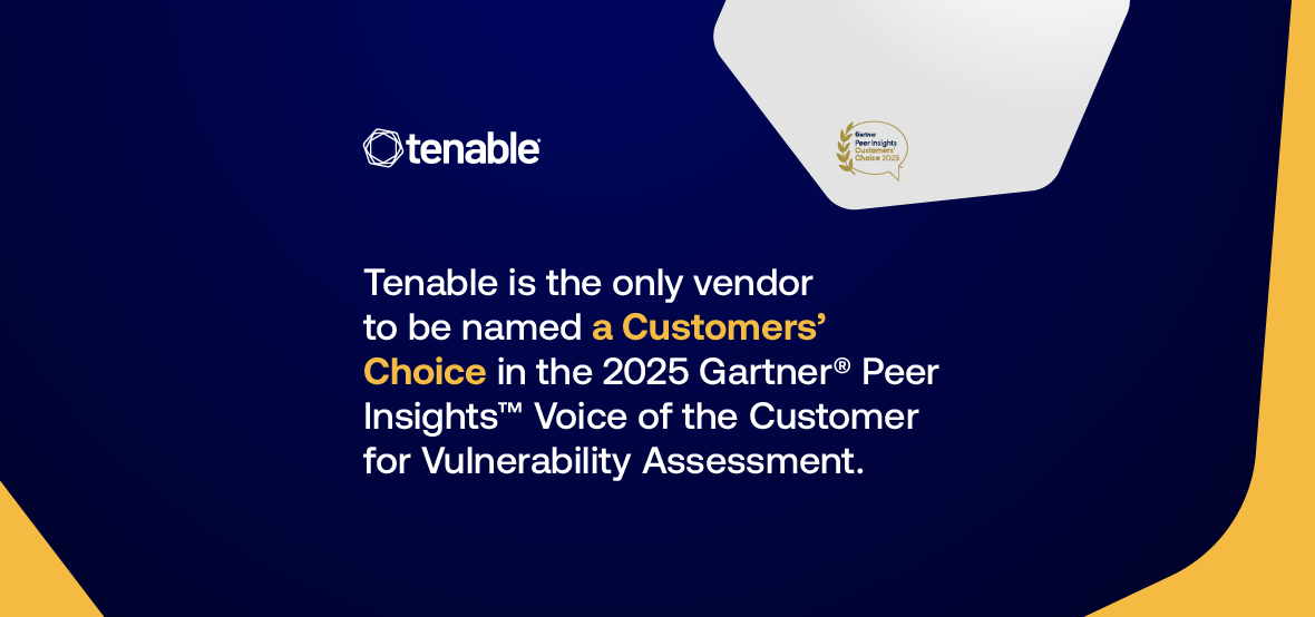 Tenable Is Named a Gartner Peer Insights Customers’ Choice for the Vulnerability Assessment Market image