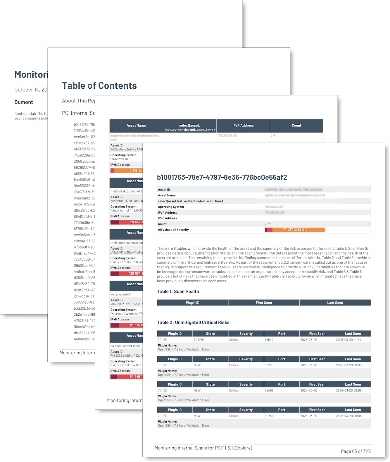 Monitoring Internal Scans for PCI 11.3.1 (Explore)